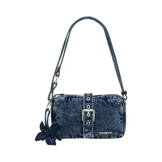 Desigual Denim Bag With Appliqus
