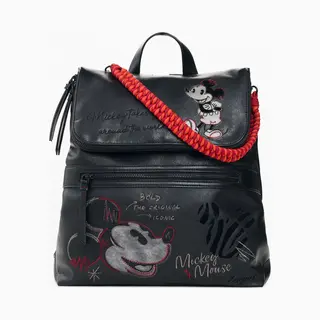 Desigual, Middelgrote Mickey Disney™ Rugzak, Polyurethaan, Zwart, U