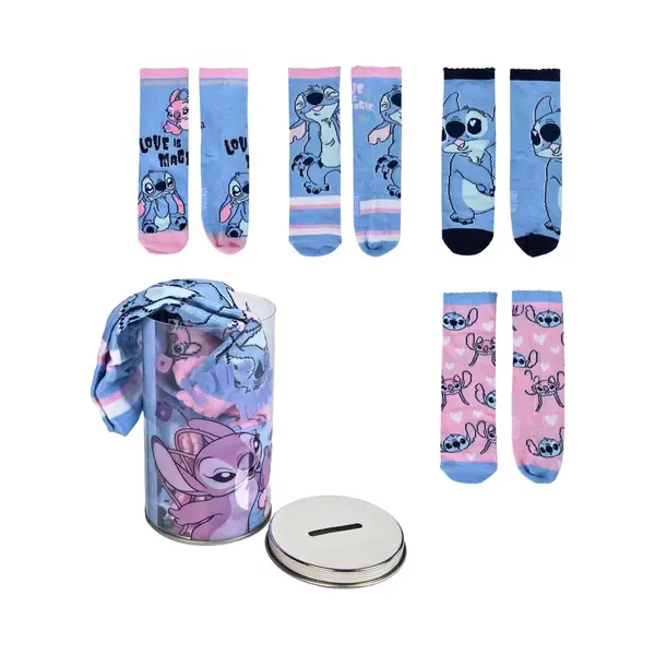 Cerdá, Mädchen, Socken, Lilo & Stitch - Stitch - 27/30 Grosse, Mehrfarbig, (4er Pack, 35 - 38) thumbnail