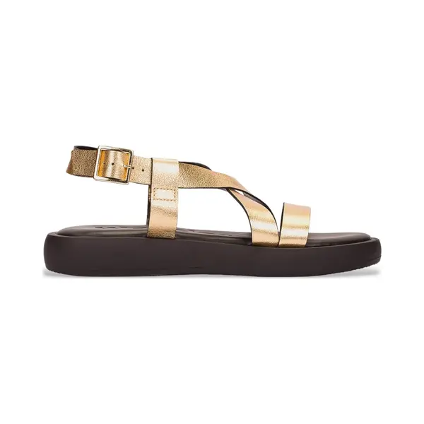 Wonders Für Damen. Ab-1402 Goldene Austra Ledersandalen (40), Wohnung, Schnalle, Lässig thumbnail