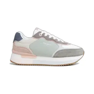 Pepe Jeansvoor Vrouwen. PLS60034 Rusper Class Veelkleurige Leren Sportschoenen (40), Leer, 3 Tot 5 Cm, Veters, Casual