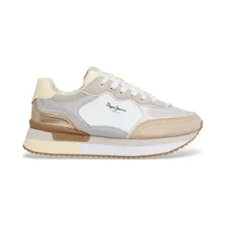 Pepe Jeans Sneakers Laag 'Rusper Racer' Beige / Lichtgrijs / Wit