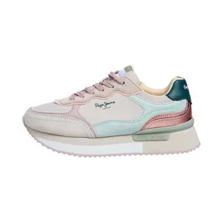 Pepe Jeans Sneakers Laag 'Rusper Racer' Pastelblauw / Lichtgrijs / Petrol / Rosa