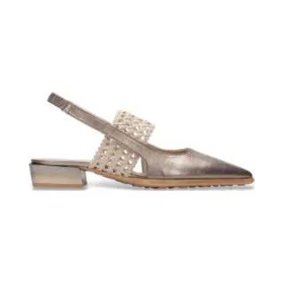 Hispanitas For Woman. HV264866 Starmet Taupe Leather Sandals (41), Flat, 1 To 3 Cm, None, Casual, Party, Classic