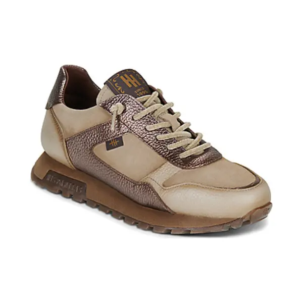 Hispanitas For Woman. HI265095 Oregon Taupe Leather Sneakers (37), Flat, Laces, Casual thumbnail