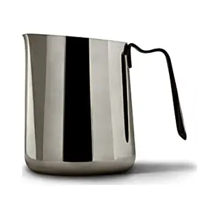 Fellow Eddy Steaming Pitcher - Milk Frother Pitcher With Fluted Spout, Premium Barista Tools For Precision Latte Art, 18/8 Stainless Steel, Graphite,