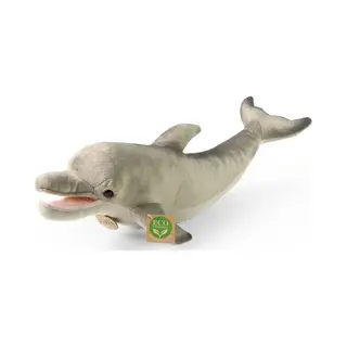 Rappa Eco Knuffel Dolfijn 40 Cm - Realistische Knuffel Van Recyclede Pet Flessen - Grijs, Wit