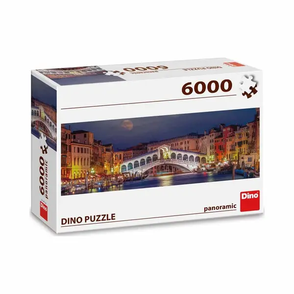 Dino Legpuzzel Panorama Rialtobrug Venetië 6000 Stukjes Landschap. thumbnail