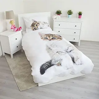 Jerry Fabrics Kitten - Beddengoed Kat - Dekbedovertrek Katoen