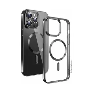 Swissten Clear Jelly Magstick Metallic For IPhone 12 Pro Max Black (Apple IPhone 12 Pro Max), Smartphone Hülle, Schwarz