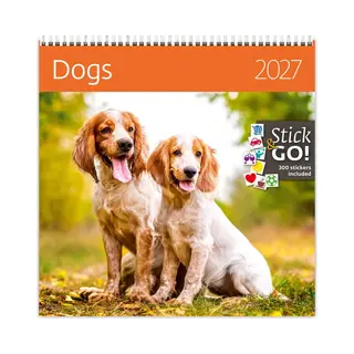 Helma365 2027 Schrijfkalender 30 X 30 Honden + Gratis Kalender 2026