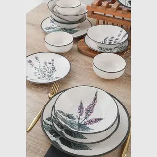 Keramika Serviesset - Flower Garden - 24 Delig - 6 Persoons - Stoneware