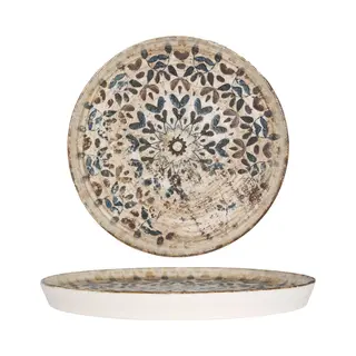 Rinart Dessertbord - Aztec - Porselein - 20 Cm - Set Van 6