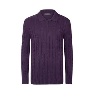 Felix Hardy Polo Trui - Polokraag - Lange Mouv Heren Paars - M