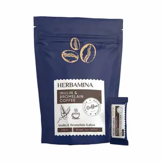Herbamina Koffie Met Inuline & Bromelaïne - 30 Sachets (90 G)
