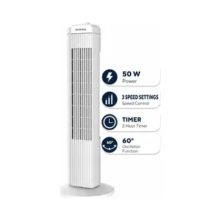 Homitis Slim Tower-torenventilator, Ventilator, Wit