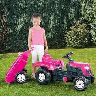 Dolu � Einhorn Kinder Traktor Pedalbetrieben & Anh�nger � Rosa Pedalbetriebener Traktor Und Anh�nger F�r Kinder Im Alter Von 3 Bis 5 Jahren,