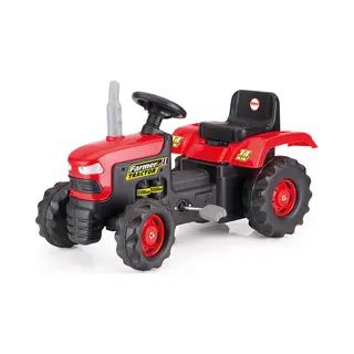 Dolu Traktor Zum Reiten In Rot F?r Kinder Ab 3 Jahren, Traktorspielzeug Zum Fahren Mit Pedalbetrieb Und Lernfunktion - Ideales Spielzeug F?r Drinnen