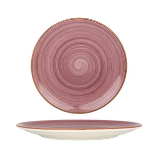 Bonna Dinerbord - Aura Blackberry - Porselein - 25 Cm - Set Van 6