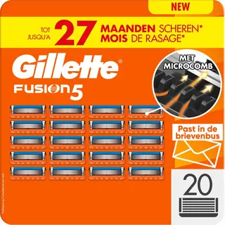 Gillette Fusion5 Scheermesjes Voor Mannen - 20 Stuks - Brievenbusverpakking