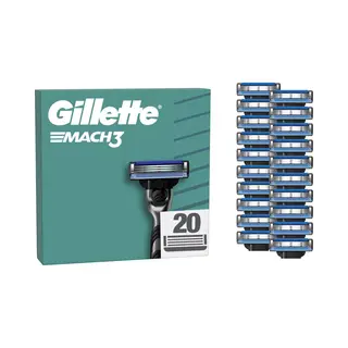 Gillette Mach3 Base Scheermesjes Voor Mannen - 20 Stuks - Brievenbusverpakking
