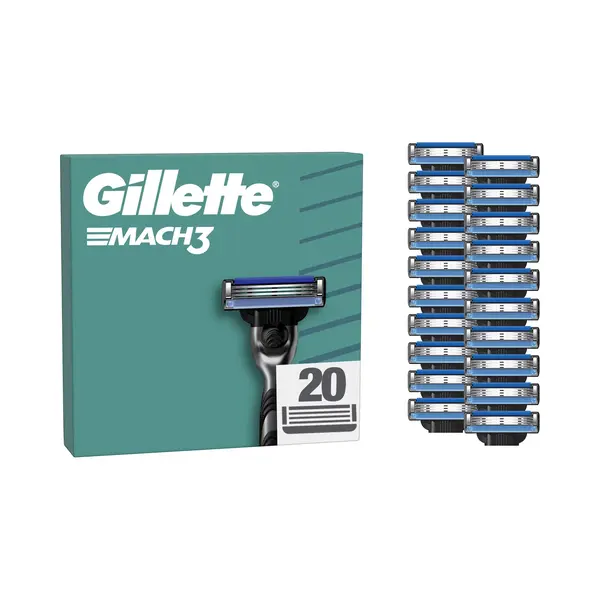 Gillette Mach3 Base Scheermesjes Voor Mannen - 20 Stuks - Brievenbusverpakking thumbnail