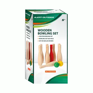 Alert Outdoor Houten Bowling Set