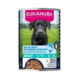Eukanuba Adult Reich An Forelle Mit Süßkartoffeln - Sparpaket, 48 X 400 G (Verpakking van 48)