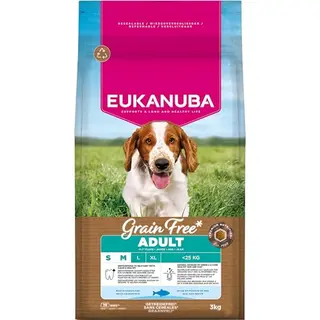 Eukanuba Hondenvoer Droog Grain Free Adult Small/Medium Oceaanvis 3 Kg