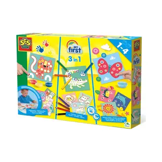Ses Creative My First - 3 in 1 Fingerpainting, colouring and sticking shapes