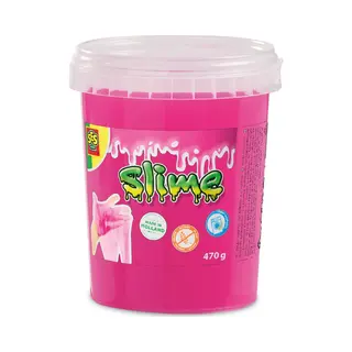 Ses Creative 15032 Slime Neon Roze in pot 470 gram - Slijm in felle neon kleur - Speelgoed - Spelen met slijm