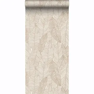 ESTAhome Behang Getekende Bladeren Beige - 53 Cm X 10.05 M - 139352
