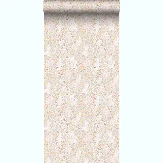 ESTAhome Behang Bloemetjes Zacht Roze En Beige - 53 Cm X 10.05 M - 139533