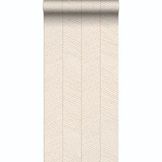 ESTAhome Behang Visgraat-motief Zandkleurig En Beige - 53 Cm X 10.05 M - 139565