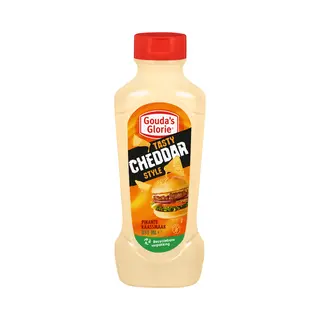 Gouda's Glorie Tasy Cheddar Style Saus Knijp Fles 850ml