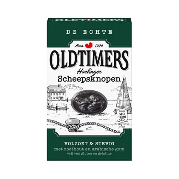 Oldtimers Licorice Dutch | "Scheepsknopen" (Ship Knots) Sweet Licorice | Pack Of 6 | Dutch Liquorice | Dutch Licorice Bulk | 49 Oz | 1410 Gr thumbnail