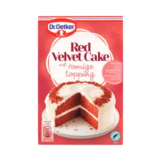 Dr. Oetker Red Velvet Cake - Mix Voor Zachte En Luchtige Cake - 293g