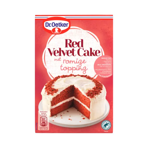 Dr. Oetker Red Velvet Cake - Mix Voor Zachte En Luchtige Cake - 293g thumbnail