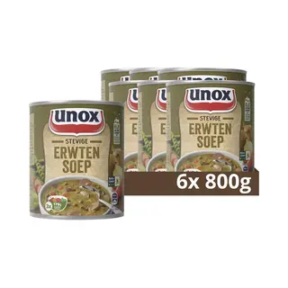 Unox | Stevige Erwtensoep | Blik 12 X 0, 8 Liter