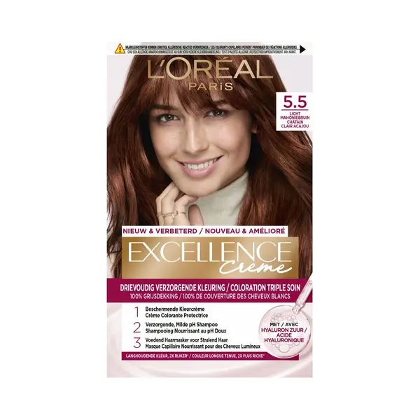 Gratis, L'Oréal Excellence Crème Permanente Crèmekleuring 5.5 Licht Mahoniebruin thumbnail