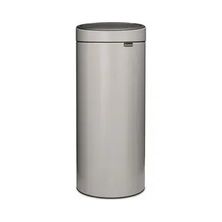 Mülleimer mit Klappe Touch Bin New Mülleimer 30 L, Silber