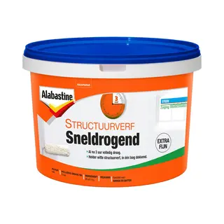 Alabastine Structuurverf Sneldrogend - Fijn Wit - 5 Liter