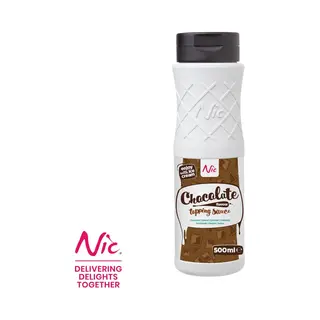Nic Frusco Chocolade Topping - Voor Ijs, Desserts En Milkshakes - 500ml