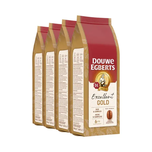 Douwe Egberts Excellent Gold Koffiebonen - Intensiteit 6/12 - 4 X 500 Gram thumbnail