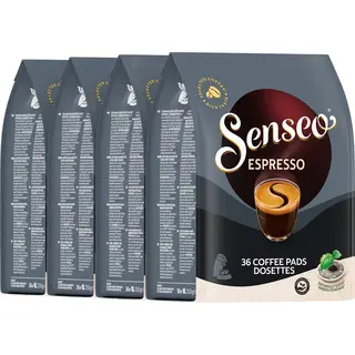 Senseo Espresso Koffiepads - Intensiteit 9/9 - 4 X 36 Pads