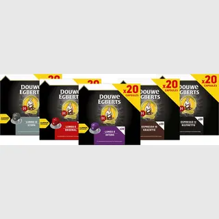 Douwe Egberts Koffiecups Variatiepakket - 5 X 20 Capsules