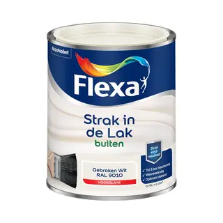 Flexa Strak in de lak Hoogglans Terpentinebasis Gebroken wit 0,75 l