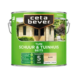 Cetabever - Tuinbeits Schuur & Tuinhuis Transparant - Blank - 2, 5 L