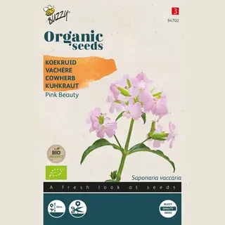 Buzzy® Organic Saponaria, Koekruid Pink Beauty (Bio) - Delicate Roze Bloemen Die Bijen Aantrekken