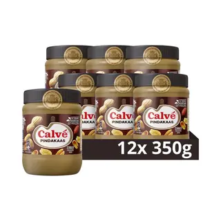 Calvé Pindakaas - Regular - Smeuïg Tot Op De Bodem - 12 X 350 G